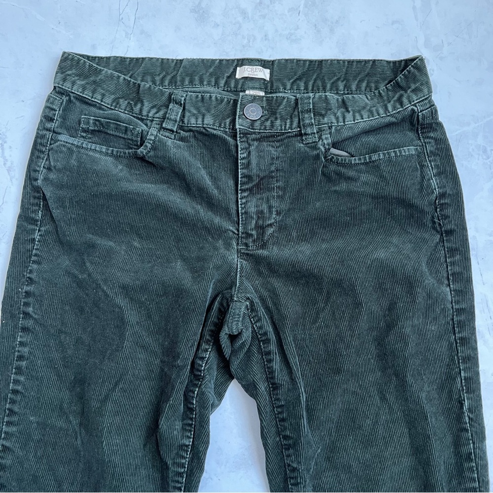 J.Crew Corduroy Straight Leg Pants Forest Green - Picture 2 of 8
